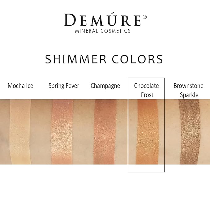 Demure Mineral Make Up Eye Shadow (Chocolate Frost), Shimmer Eyeshadow, Loose Powder, Glitter Eyeshadow, Eye Makeup, Professional Makeup