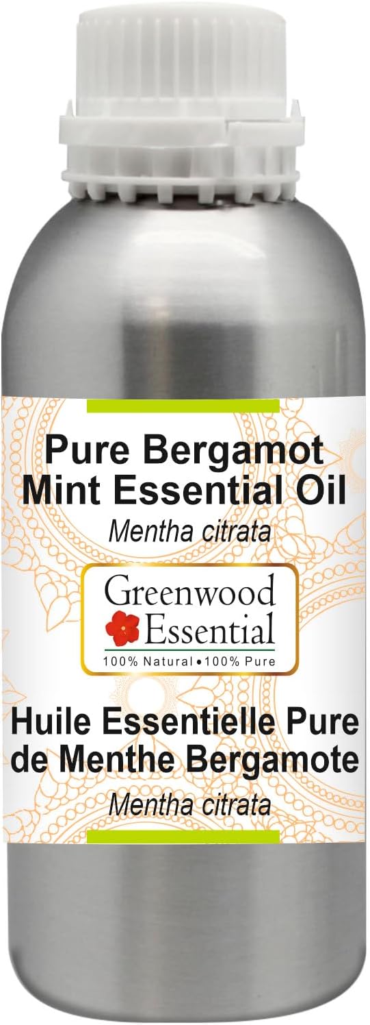 Greenwood Essential Pure Bergamot Mint Essential Oil (Mentha citrata) Steam Distilled 630ml (21.3 oz)