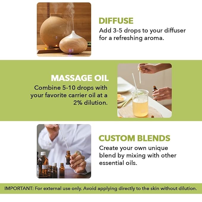 Majestic Pure Lemongrass Essential Oil with Glass Dropper - Huge 4 Fl Oz - 100% Pure and Natural Lemongrass Oil - Premium Grade Essential Oils for Diffuser, Aromatherapy, Soap and Candle Making