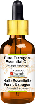 Greenwood Essential Pure Tarragon Essential Oil (Artemisia Dracunculus) with Glass Dropper Steam Distilled 50ml (1.69 oz)