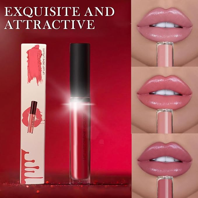 12 Color Cream Lip Gloss, Upgraded Waterproof Long-Lasting Moisturizing Natural Jelly Lipstick for Women, Non-Stick to Cup (#01, 1pack)