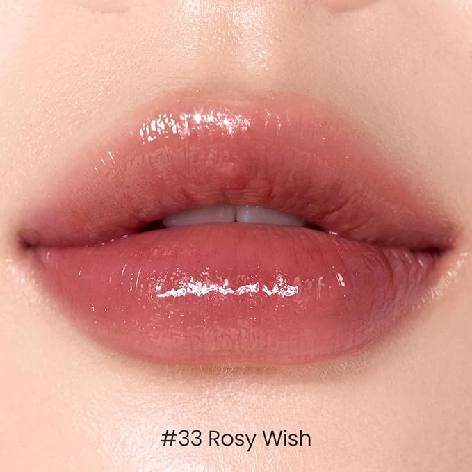 Peripera Ink Mood Glowy Tint | Lip-Plumping, Naturally Moisturizing, Lightweight, Glow-Boosting, Long-Lasting, Comfortable, Non-Sticky, Mask Friendly, No White Film 033 ROSY WISH