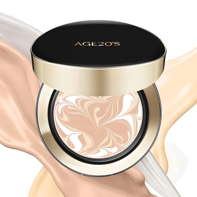 AGE20'S Signature Essence Pact SPF 50+ | Pack of 1 | 13C PORCELAIN | Cream Foundation, Dewy Finish, Natural Coverage | Korean Cushion Foundation