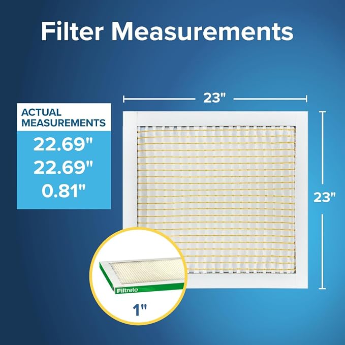Filtrete 23x23x1 AC Furnace Air Filter, MERV 8, MPR 700, Tough on Pollen - Image 2