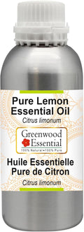 Greenwood Essential Pure Lemon Essential Oil (Citrus limonum) Steam Distilled 630ml (21.3 oz)