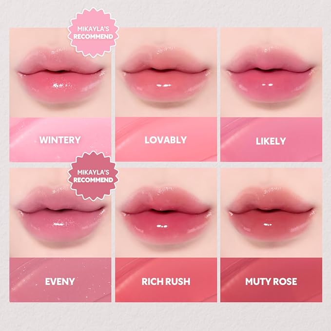 TIRTIR [*Mini Size Waterism Tinted Lip Gloss #16 Tangering, 0.06 Fl Oz – Kiss Ready Lipgloss, 12H Long Lasting Non Sticky Natural Tinted Glow Korean Multiuse Cheek and Lip Tint for Women gift