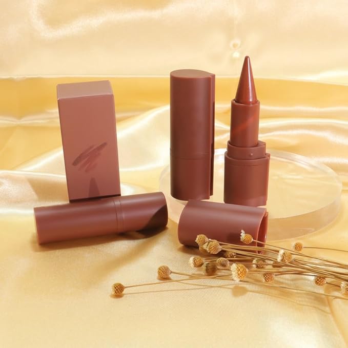 AMY'S DIARY Brown matte lipstick Lipstick Lip Makeup, Precision Tip Matte Lip Crayon, Longwear Up To 24Hrs, Lead The Way,Smudge Waterproof for Women Smudge Waterproof for Women (3# Nude Brown, 1 pc)