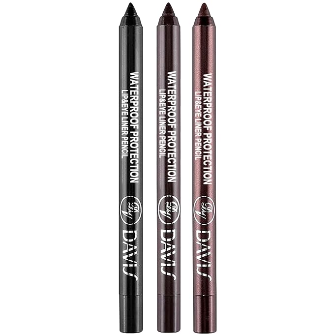 3 Colorful Eyeliner Pen Set, Eye Shadow Pencil, Pearl Eyeliner Kit Metallic Glitter Colored Eye liner for Women Eye&Lip Liner Professional Waterproof Eye Makeup(3PCS E)