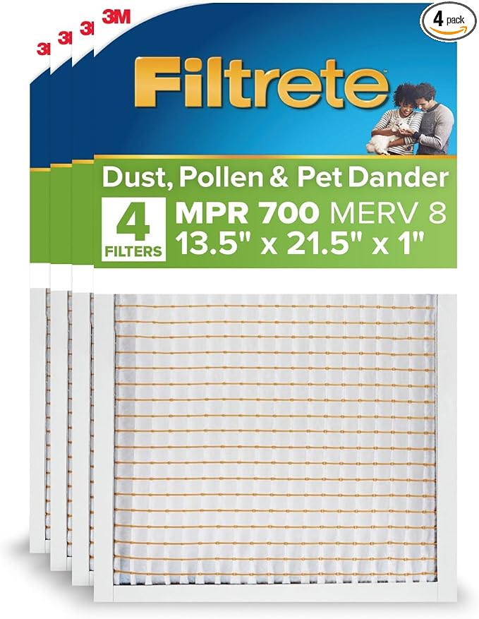 Filtrete 13.5x21.5x1 AC Furnace Air Filter, MERV 8, MPR 700, Tough on Pollen by Filtrete