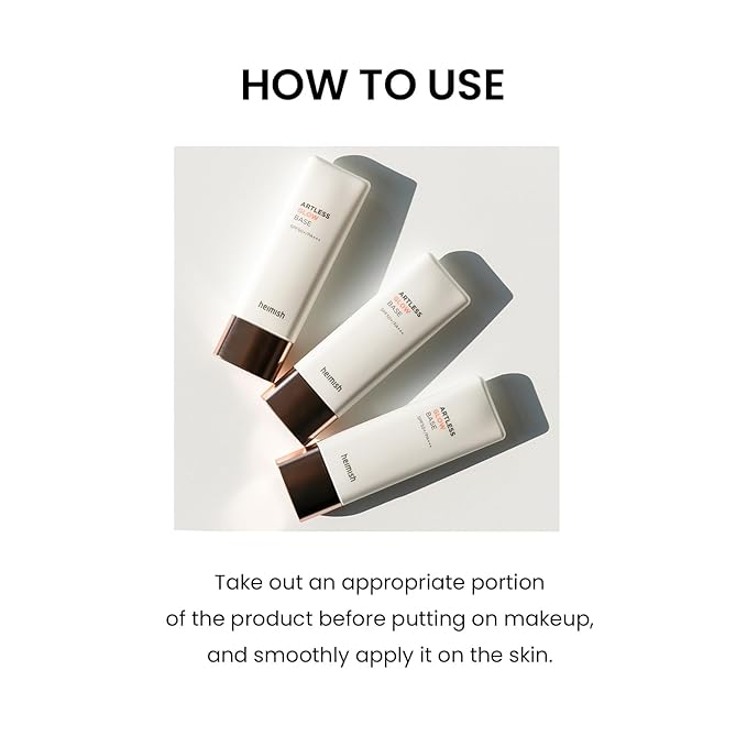HEIMISH Artless Glow Base 1.35fl.oz/40ml, Multipurpose Makeup Base, Primer, Highlighter, Tone Up Sunscreen for face, Lightweight, Non-greasy, Hydrating, Natural Finish with SPF 50+ PA++++