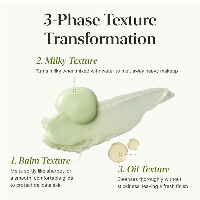 CKD Green Plum AHA·BHA Grinding Cleansing Oil Balm [Refill] - Sherbet Balm Cleanser for Makeup, Sebum & Blackhead Removal. Exfoliating with 4-Acid Complex for All types of Skin.1.75 fl oz