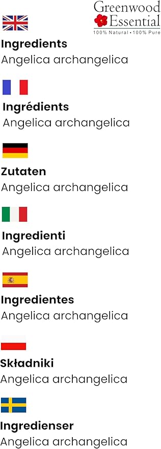 Greenwood Essential Pure Angelica Essential Oil (Angelica archangelica) Steam Distilled 30ml (1 oz)