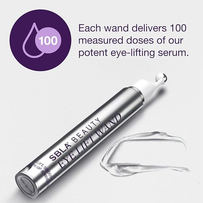 SBLA Eye Lift Wand – Anti-Aging Serum for Eyelids, & Eye Area - With SBLA66Peptide™, Caffeine, Hyaluronic Acid, Niacinamide & Vitamin C - Smooths, Lifts Hooded Lids, Brightens Eyes, Reduces Puffiness