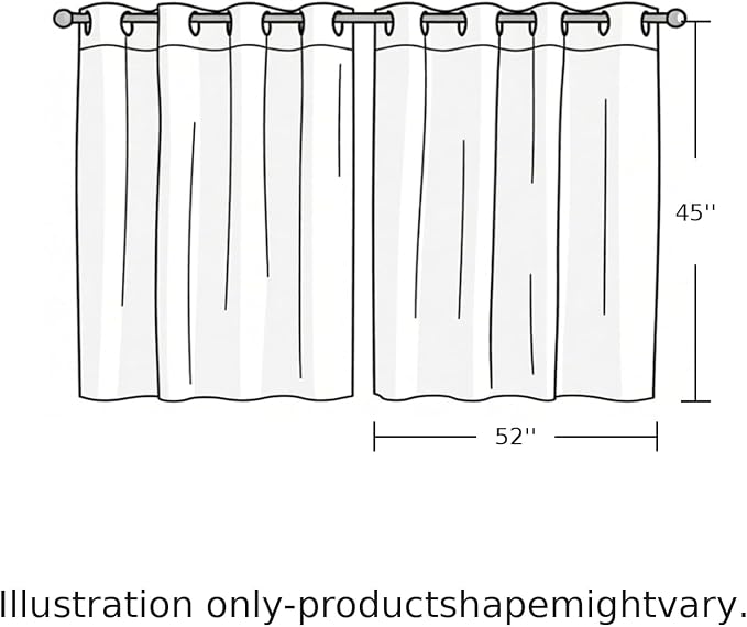 2 Panel Kitchen Cafe Curtains, Home Decor Window Covering Tier Curtains - Image 9