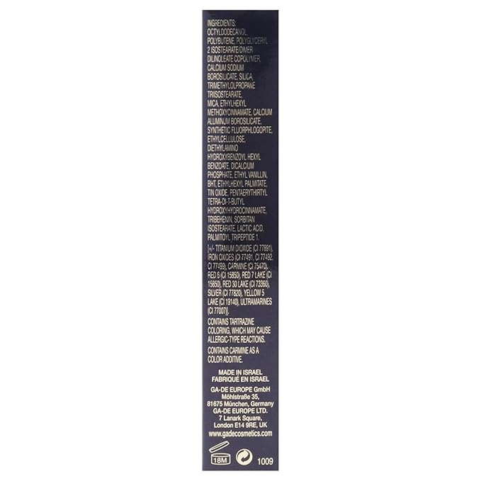 GA-DE Crystal Lights Lip Gloss, 826 - Enriched with Light-Reflecting Crystal Pearls - Smooth Silky, Rich Color - Moisturizes and Adds Shine - 0.2 oz