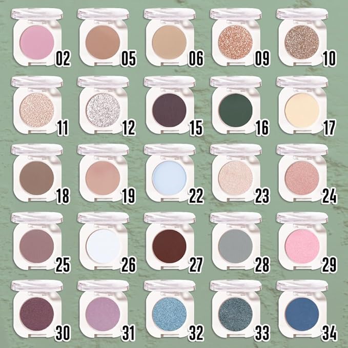 Single Matte Eye Shadow Palette Makeup, Forest Green Matte Eyeshadow for Older Women Halloween Birthday Party Wear, Monochrome Eye Shadow Makeup, Pigmented Waterproof Sombras Para Ojos, 16