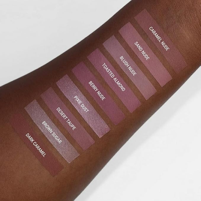 Aromi Sand Nude Matte Liquid Lipstick | Light, Peachy Tan Lip Color, Long Lasting, Transfer Proof, Handmade, Vegan, Cruelty-free, (Sand Nude)