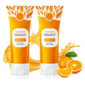 Orange Exfoliating Gel for Face and Body, 2025 New Deep Pore Orange Peeling Scrub, Cleaning Pores, Remove Blackheads Moisturize Cleansing, Facial Exfoliating Gel for All Types Skin (2PC, 3.52 Fl Oz)