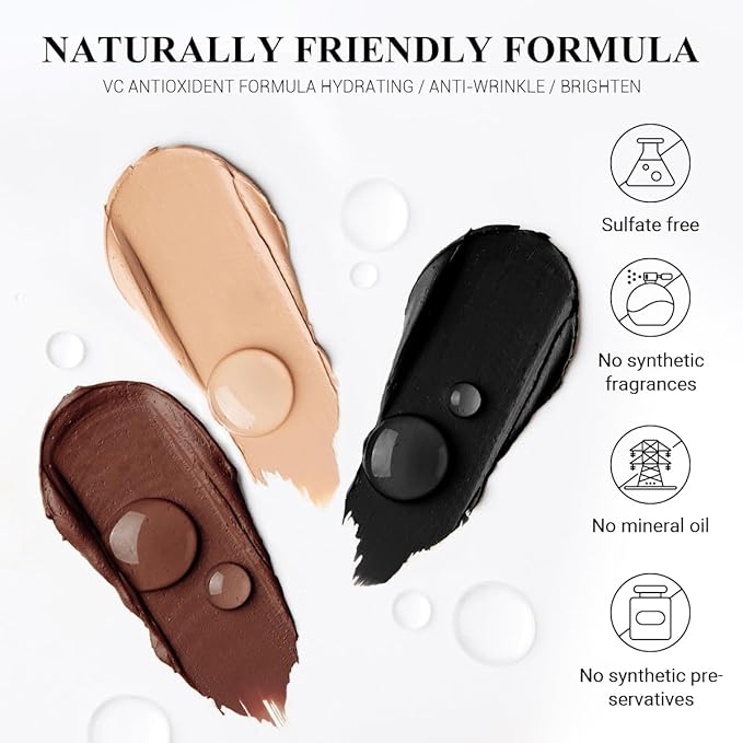 Brown Eyeshadow Stick Makeup Set 3PCS, Neutral Shimmer And Matte Cream Eye Shadow Palette, Metallic Bronze Smoky Eyeliner Brightener Crayon Kit, Ideal Gift for Women -Cocoa Island Matte