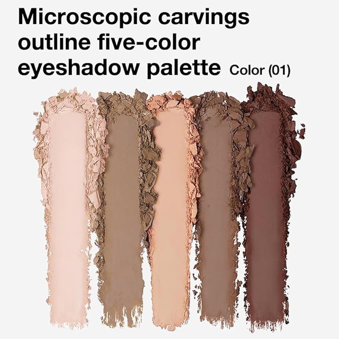 5 Colors Matte Eyeshadow Makeup Palette, 5 Natural Classic Nude Neutral Nude Brown Eyeshadow, Looks for Brown Eyes Women Finish Long Wearing Waterproof Professional Eye Makeup 01#