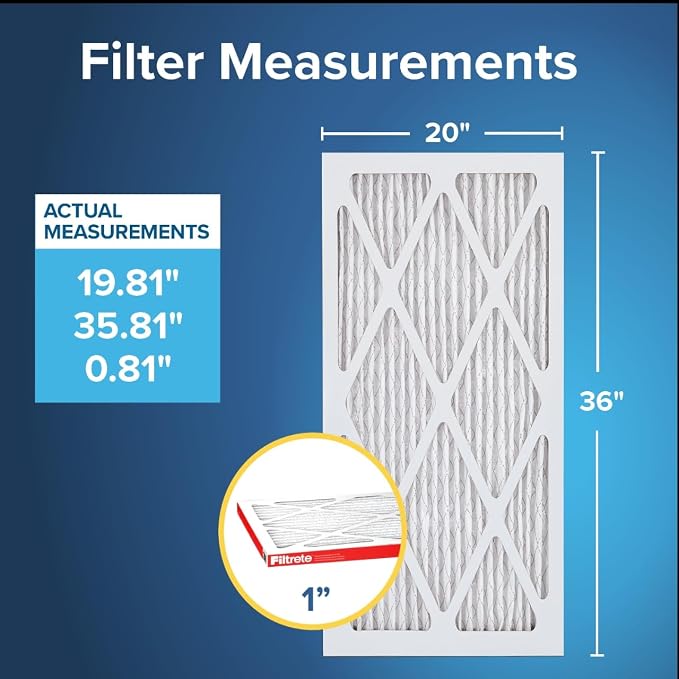 Filtrete 20x36x1 AC Furnace Air Filter, MERV 11, MPR 1000, Micro Allergen - Image 2