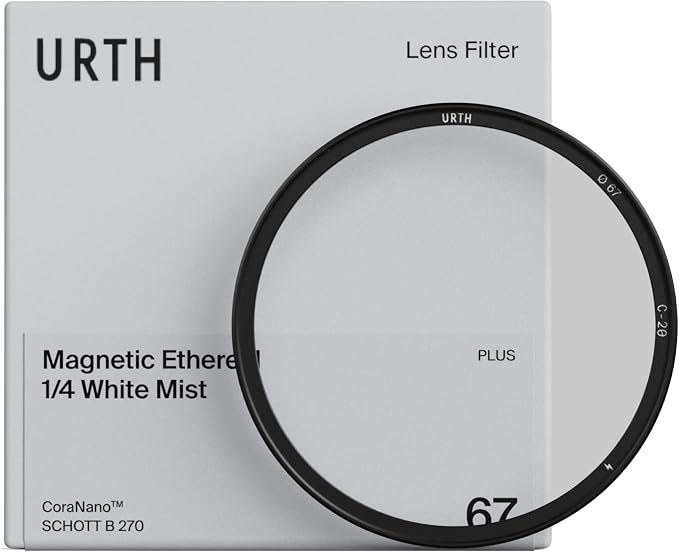 Urth 67mm Magnetic Ethereal White Mist ¼ Diffusion Lens Filter — Cinematic by Urth