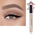 Eyeshadow Stick and Sponge Brush Cream Shimmer Smooth Eyeshadow Pencil Hypoallergenic Waterproof Eye Shadow Eyeliner Highlighter Stick Primer Palette Glitter Liquid Nude Korean Matte