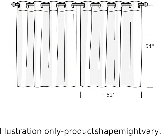 2 Panel Kitchen Cafe Curtains, Window Decor Tier Curtains - Image 9