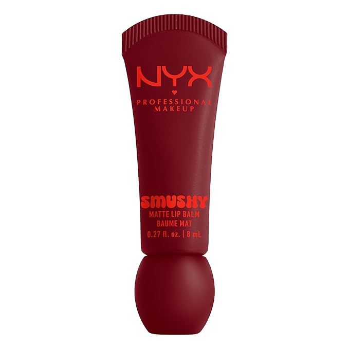 NYX PROFESSIONAL MAKEUP Smushy Matte Lip Balm, Tinted Lip Moisturizer with Soft, Matte Finish - Swipe 2 Smooth (Cherry Cola Brown)