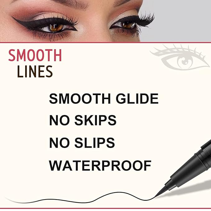 LAVONE Eyebrow Stamp Pencil Kit - Makeup Brow Stamp Trio with Waterproof Eyebrow Pencil, Eyeliner, Pomade, Dual-ended Brush - Brunette