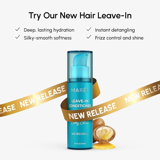 MAREE Deep Conditioning Hair Mask for Damaged Hair – Argan Oil & Biotin Jojoba Hair Treatment – Hair Repair Mask for Dry, Curly, Frizzy Color-Treated Hair Care – Mascarilla Para el Cabello Hidratante