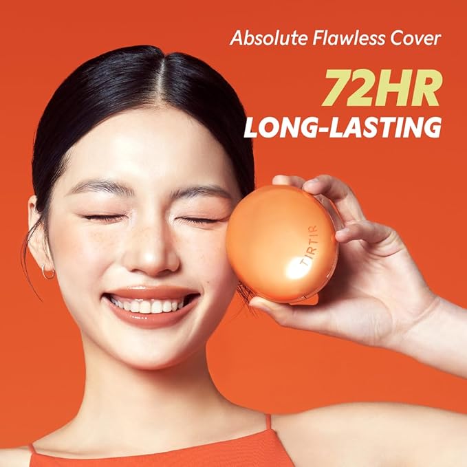 [*Mini Size*] TIRTIR Mask Fit Ai Filter Cushion Foundation | AI-Like Semi-Matte Finish - Up to 72-Hour Medium to Full Coverage Korean BB Cushion Make up Beauty, #11C Cool Rosy, 0.15 Fl Oz