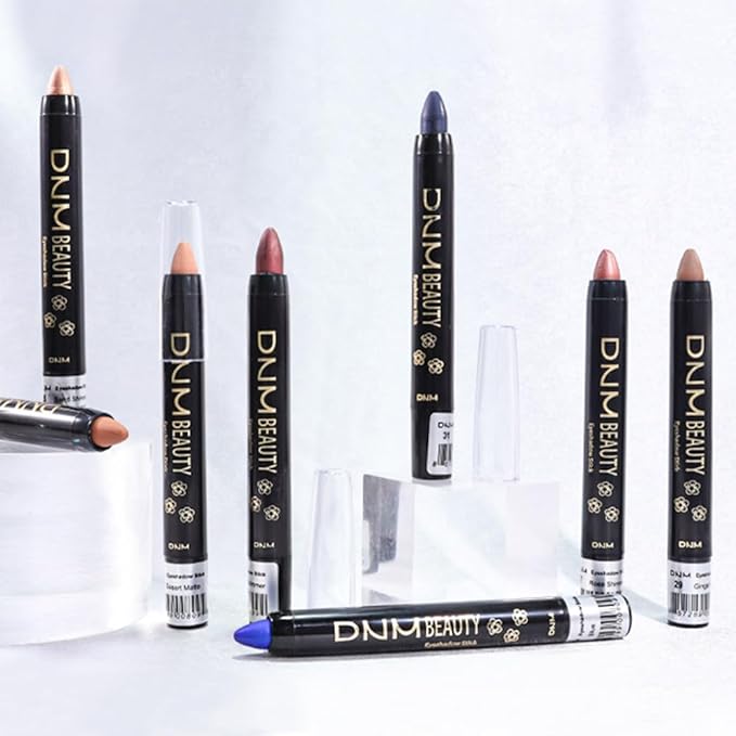 evpct Sand Shimmer Cream Eye Shadow Brightener Sticks Set for Eyes, Sand Matte Pencil Eye shadow Applicator Stick Pen Palette Makeup Waterproof sombras en crema para ojos 25#