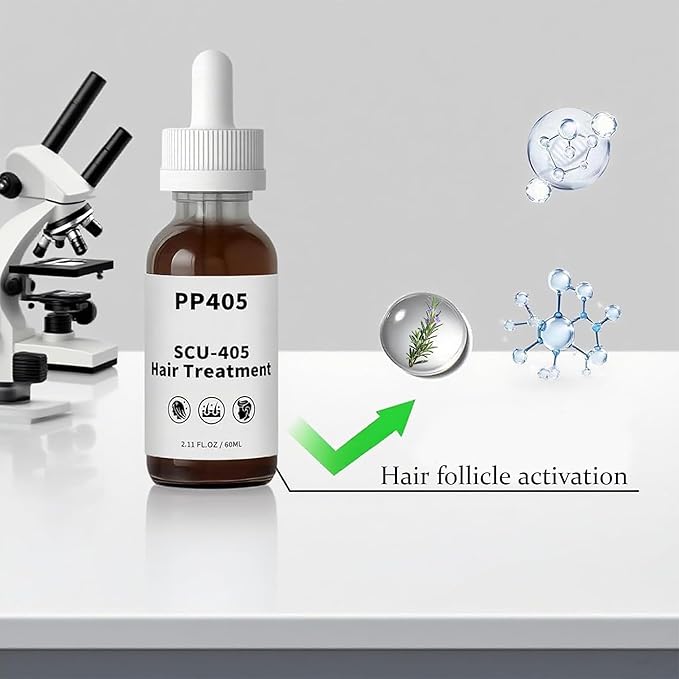 PP405 Hair Growth Oil - Anti Hair Loss Treatment & Serum, Fast Absorbing, Non Greasy Formula for All Hair Types Men/Women scalp serum 60ml | 2 fl.oz (Large-1pcs)