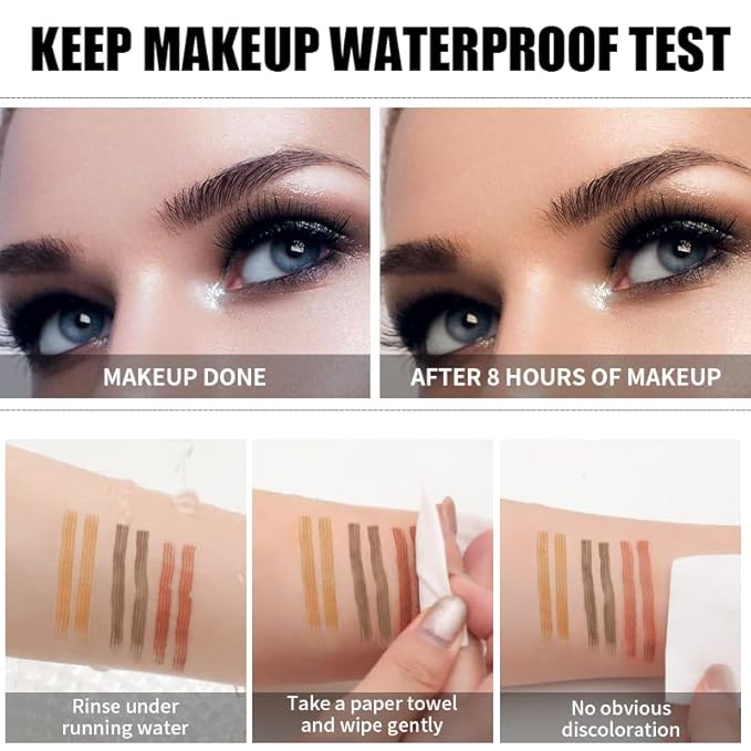 Microblading Eyebrow Pencil, Eyebrow Pen with an Upgrade Micro-Fork Tip Applicator, Waterproof Microblading Brow Pen,Last All Day, Brow Pencil for Natural Looking Brows Makeup (Reddish Brown)