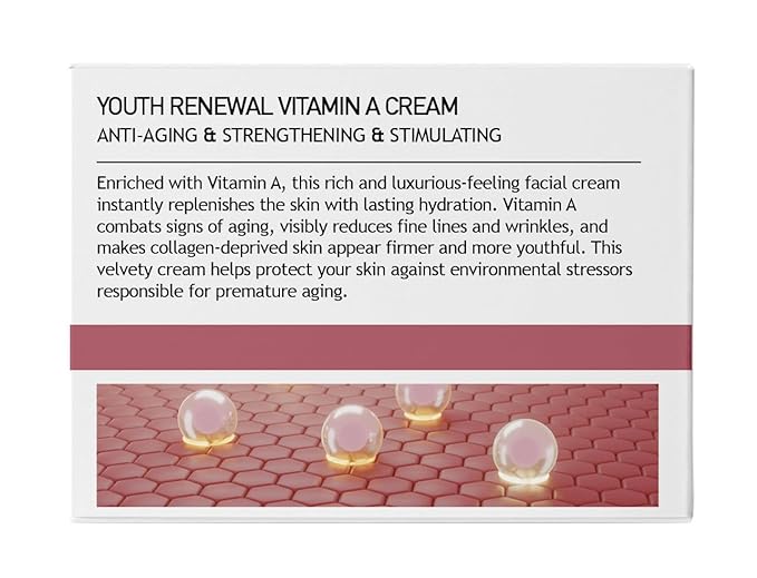 CLARA'S NEW YORK Youth Renewal Retinol (Vitamin A) Facial Cream for Anti-aging, Reducing wrinkles - Rich, Non-sticky, Fast-absorbing Formula, 50ml MADE IN USA