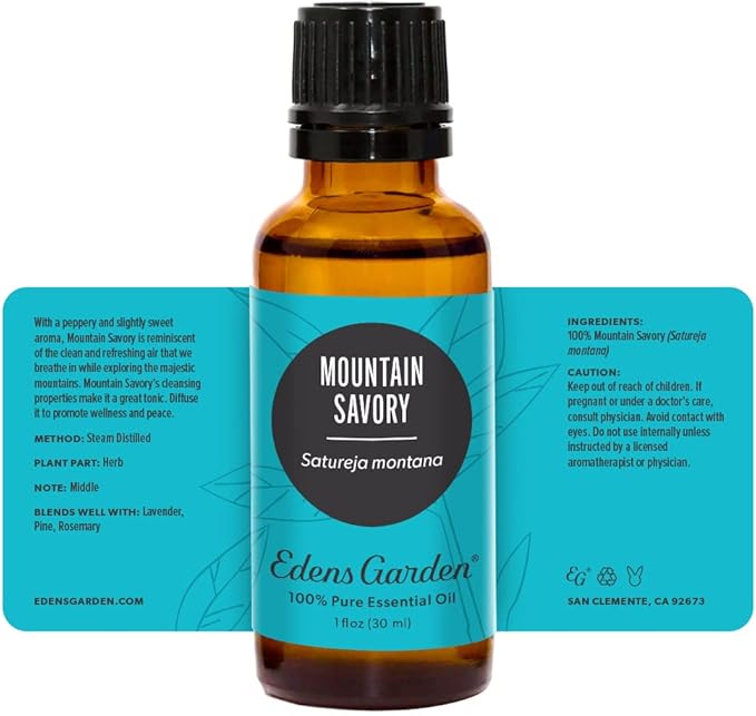 Edens Garden Mountain Savory Essential Oil- 100% Pure Premium Grade, Undiluted, Natural, Therapeutic, Aromatherapy, The Best for Diffuser, Candle, Laundry, Humidifiers 30 ml (1 fl oz)