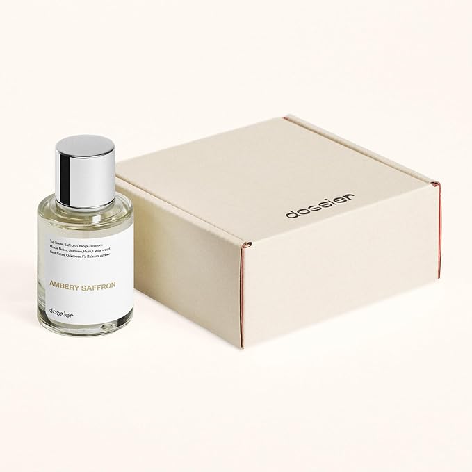 Dossier - Ambery Saffron 1.7 Fl Oz (50ml) - Eau de Parfum - Inspired by B.accarat R.ouge 540 - Vegan, Unisex Perfume Spray