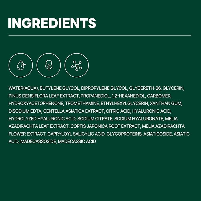 ROUND LAB Pine Calming Cica Ampoule 1.01 Fl Oz, Hydrating and Soothing Serum with Pine Cica and Hyaluronic Acid for Skin Barrier Strengthening, Gentle Exfoliation, and Deep Moisture, Korean Skincare