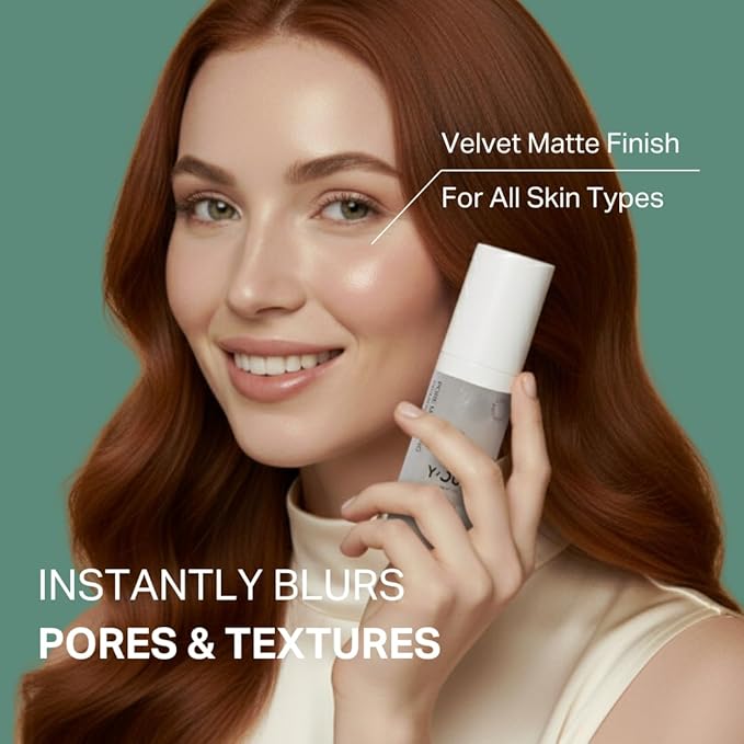Y’OUR Pore Minimizer Velvet Veil Primer | Long-Lasting Wear & Oil Control | Blurs Pores & Brightens Skin for a Smooth, Flawless Photo Finish | 2-in-1 Protective Multi-Vitamin Moisturizer & Makeup Base
