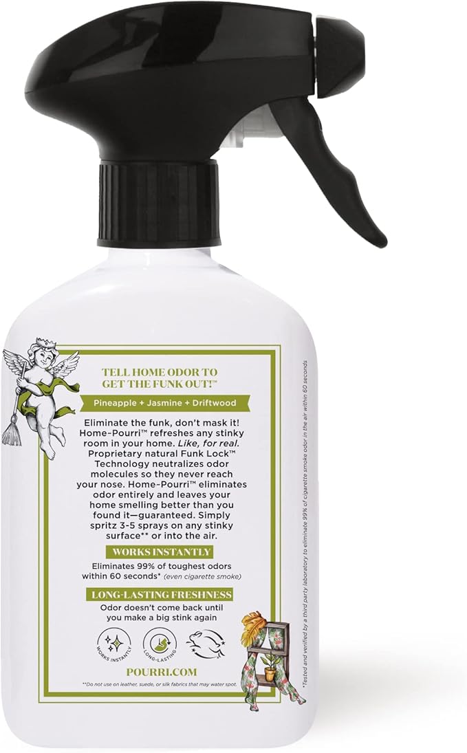 Home-Pourri Air + Fabric Multi-Purpose Odor Freshener Spray, Tropical Air, 11 Fl Oz - Pineapple, Jasmine and Sandalwood
