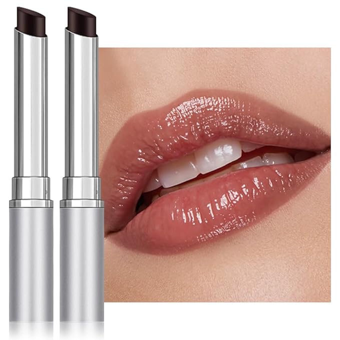 2Pcs Honey Lipstick Tinted Lip Balm, Sheer Hydrating Lip Stain for All Skin Tones, Natural Lightweight Lips Gloss Makeup for Women, Vegan & Cruelty-Free