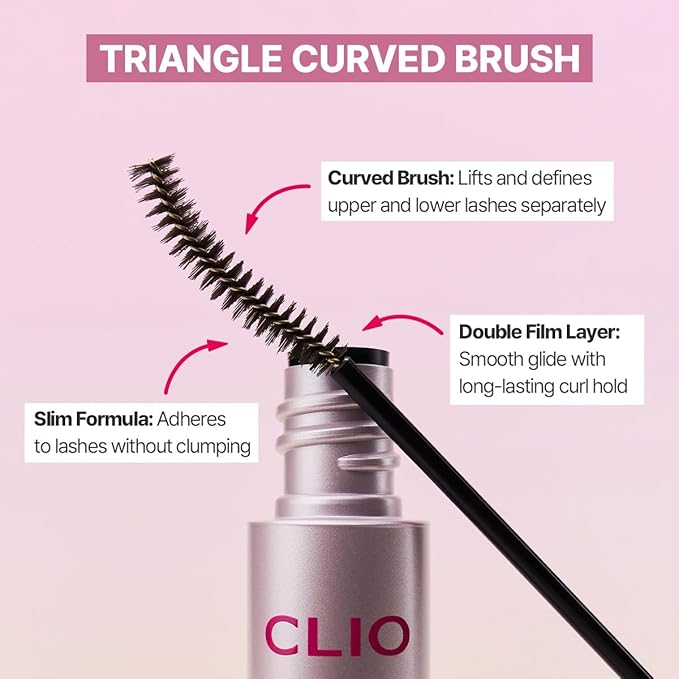 CLIO Kill Lash Superproof Mascara Fine, Waterproof Fixing Mascara, Natural Defining Look, Long-Lasting & Lengthening, Clump & Smudge-Free, for Sensitive Eyes, Korean Makeup Beauty (02 Mousse Brown)