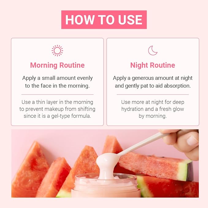 HEIMISH Watermelon Moisture Soothing Gel Cream - Hydrating, Cooling & Soothing, Plumping Facial Cream, Daily Face Moisturizer with Watermelon Extract, Lightweight, Fast-absorbing, 3.7fl.oz/110ml