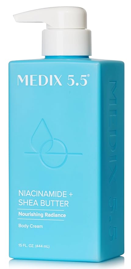 MEDIX Fragrance Free Niacinamide Face Moisturizer + Shea Butter Cream For Face & Body Lotion | Anti Aging Skin Care Firming Cream For Wrinkles, Dark Spots, Large Pores, 15 Fl Oz