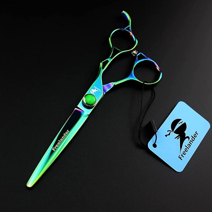6.0 Inch Professional Japan 440C Hair Cutting Scissors - Salon Hair Blending/Thinning/Texturizing Shear for Barber or Home Use