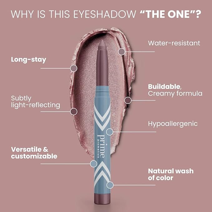 PRIME PROMETICS PrimeEyes Eye Brightener for Mature Women – Creamy Eye Shadow Sticks – Easy Application, Quick Eye Lift Effect – Hypoallergenic, Long Wear, Water-Resistant (Violeta)