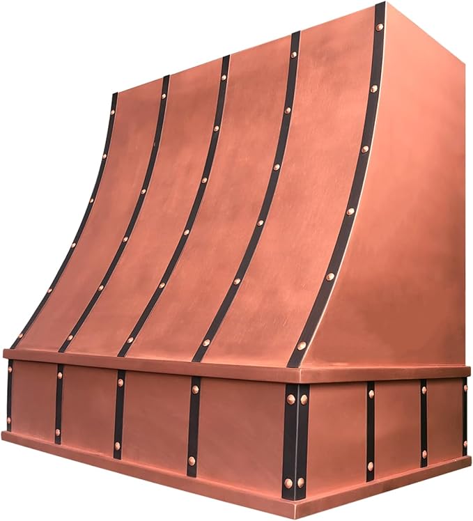 CT Copper Tailor Sloped Copper Vent Hood Island Mount, 1260 CFM Exhaust Fan - Image 2
