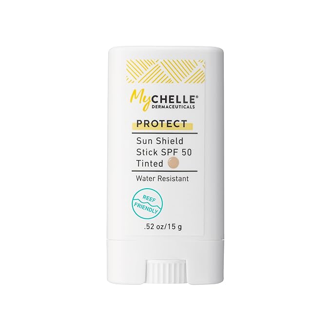 MyCHELLE Sun Shield Stick SPF 50 Tinted - Mineral Reef Safe Sunscreen for Face