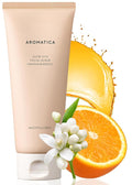 AROMATICA Glow Vita Facial Scrub Orange & Neroli – Vitamin C Gentle exfoliating face wash for sensitive skin - Gently Scrub and Cleans Blackheads, Whiteheads, Pore Dirt for a Fresh Glow (5.07 Fl Oz)